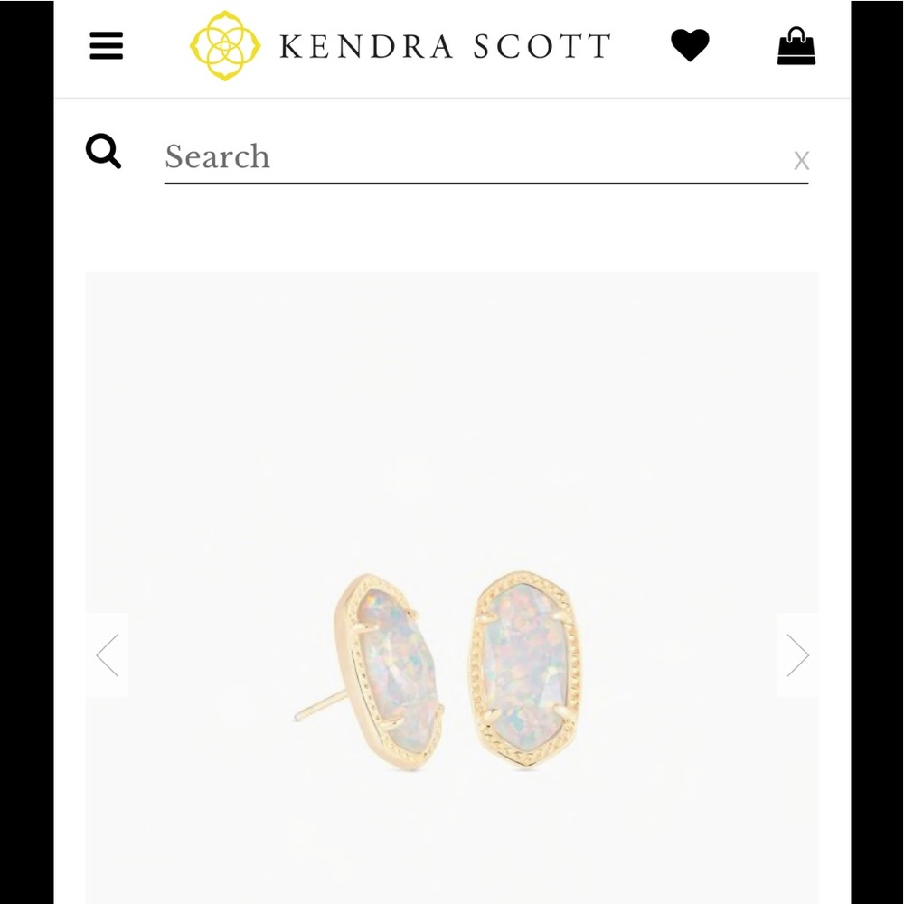 Kendra Scott Ellie Gold Stud Earrings White Opal